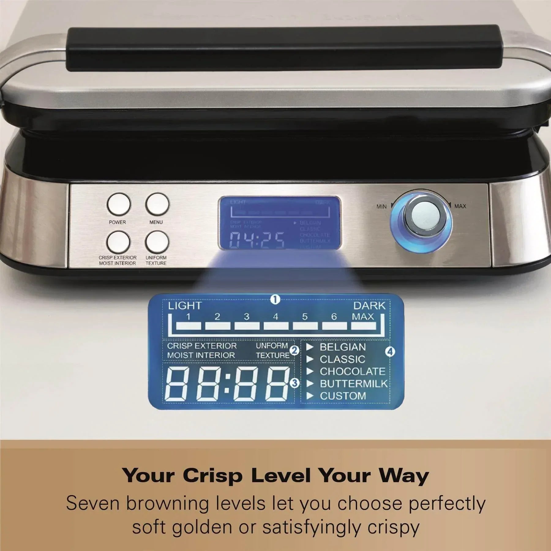 TOSCANA U 1300W Electric Waffle Maker with 4 Non-Stick Plates, Easy to Clean TOSCANA U 1300W Electric Waffle Maker with 4 Non-Stick Plates, Easy to Clean
