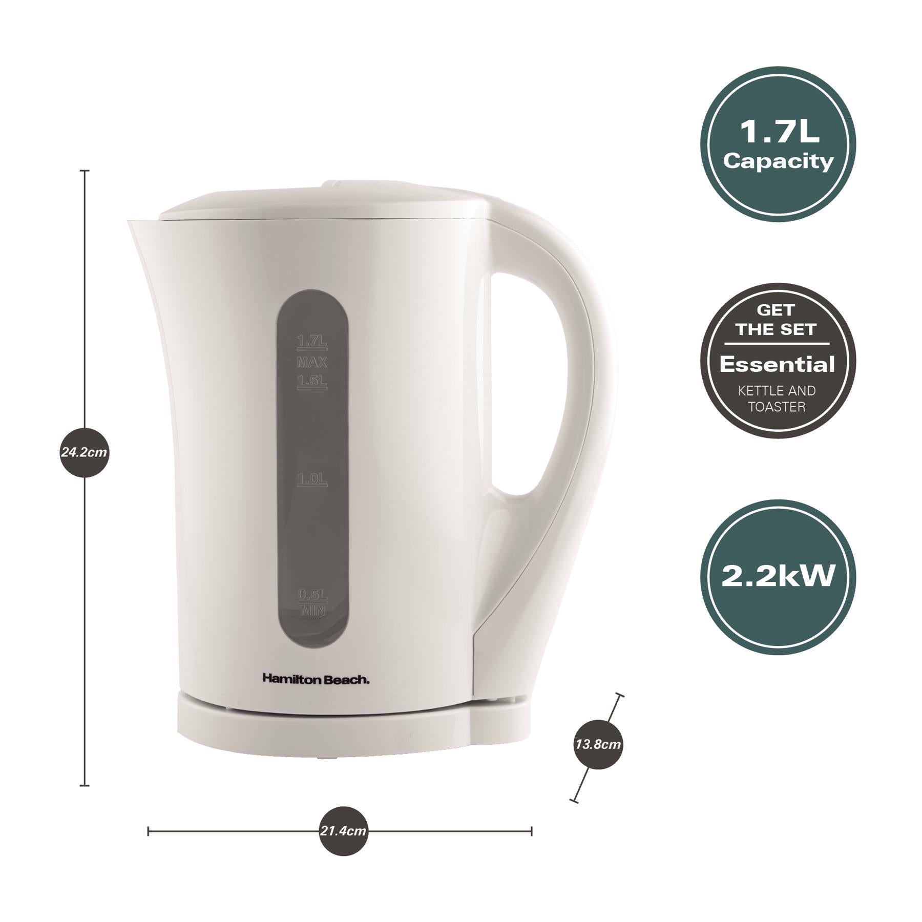 Essential 1.7L Plastic Kettles