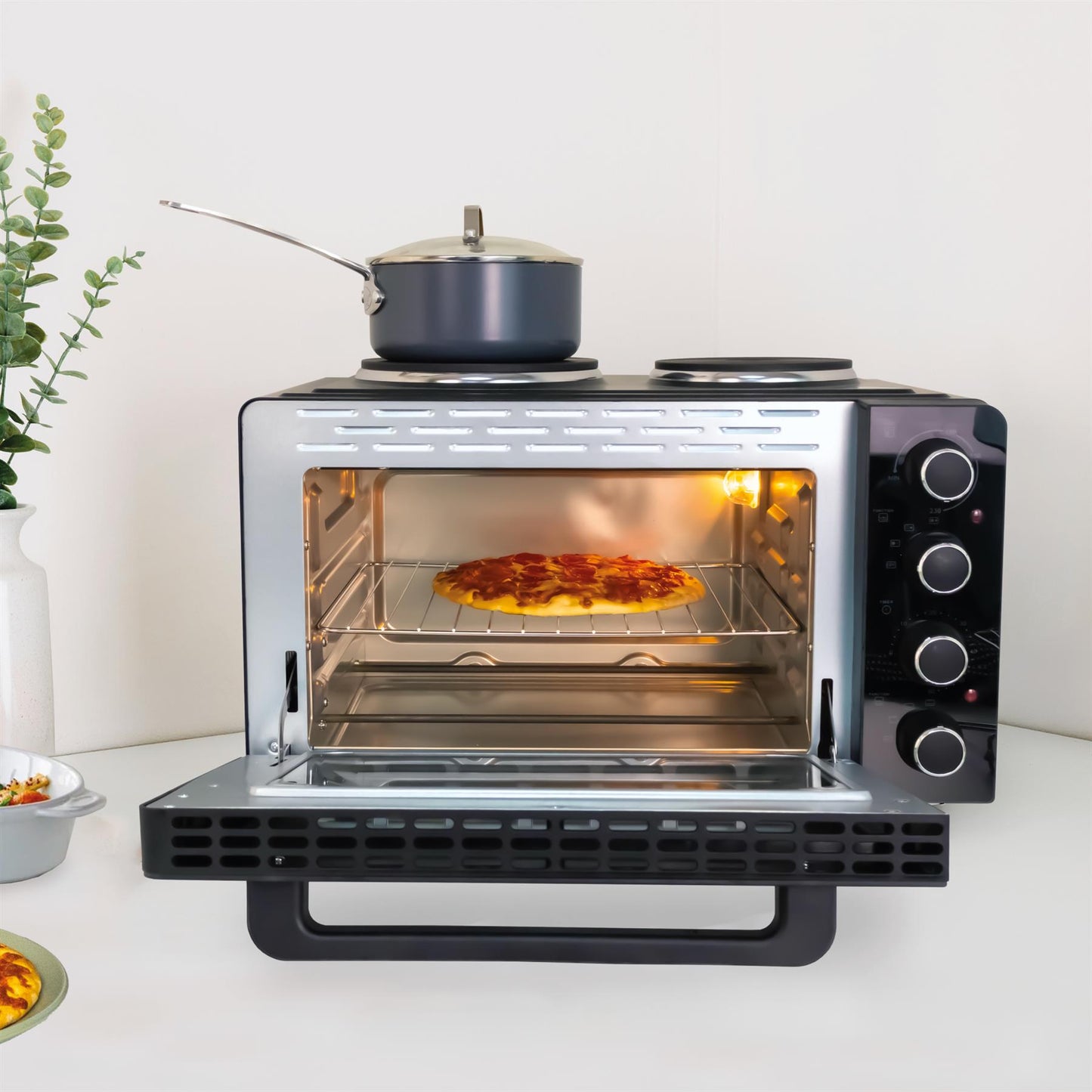 Hamilton Beach 28L Mini Oven with Double Hotplate