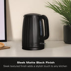 Hamilton Beach Stealth 1.7L Textured Kettle Matte Black