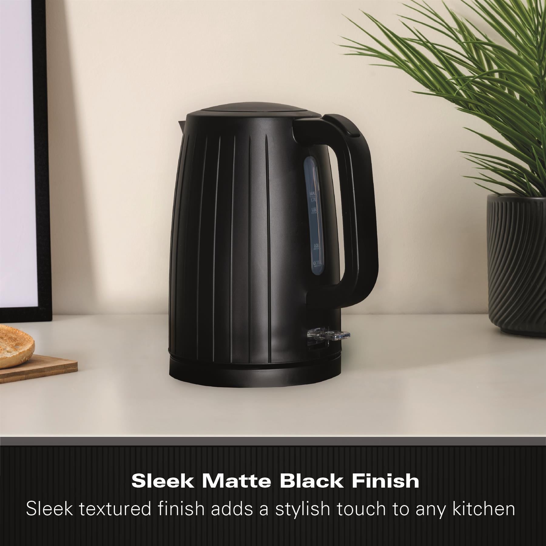 Hamilton Beach Stealth 1.7L Textured Kettle Matte Black