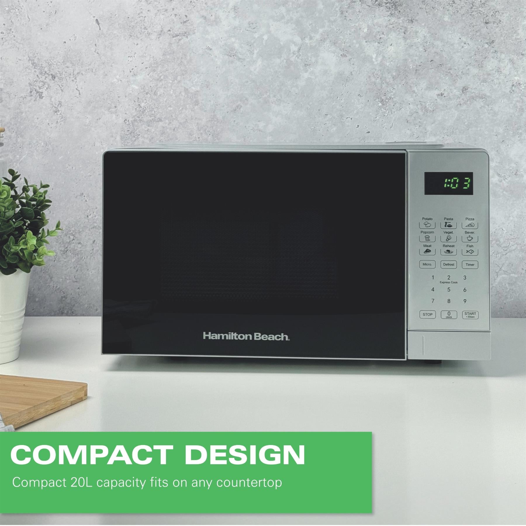 Essential 20L Digital Microwave - Silver