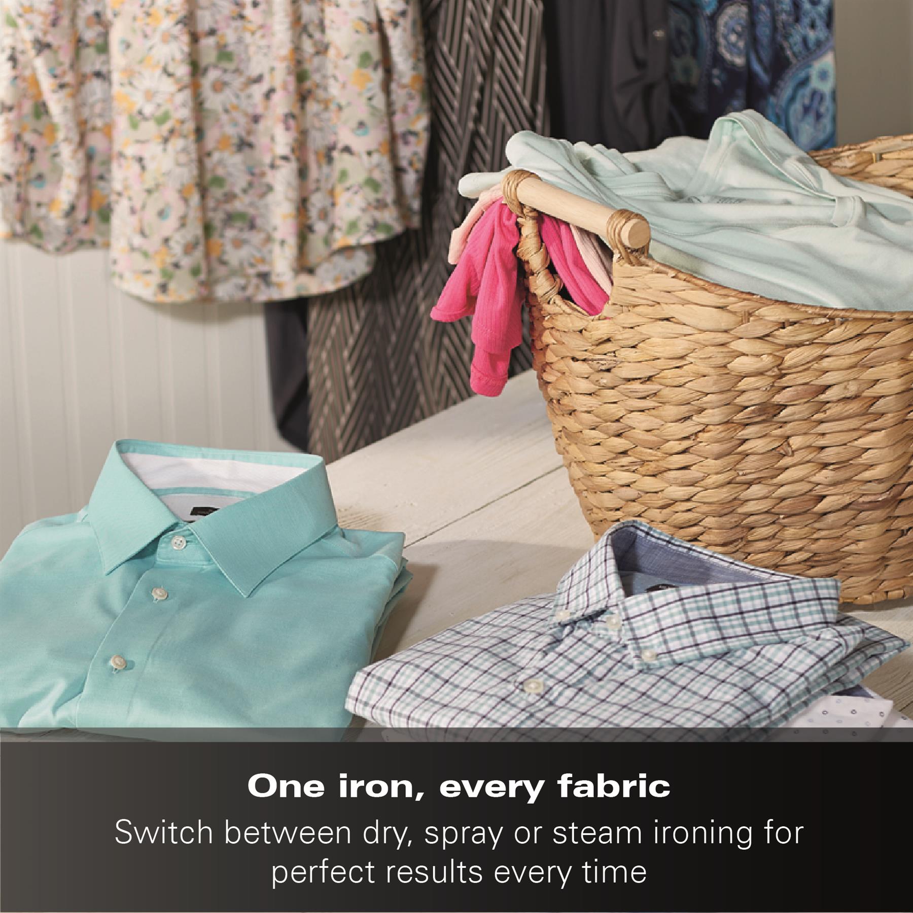 SteamMax 2200W Steam Iron - Aqua & White