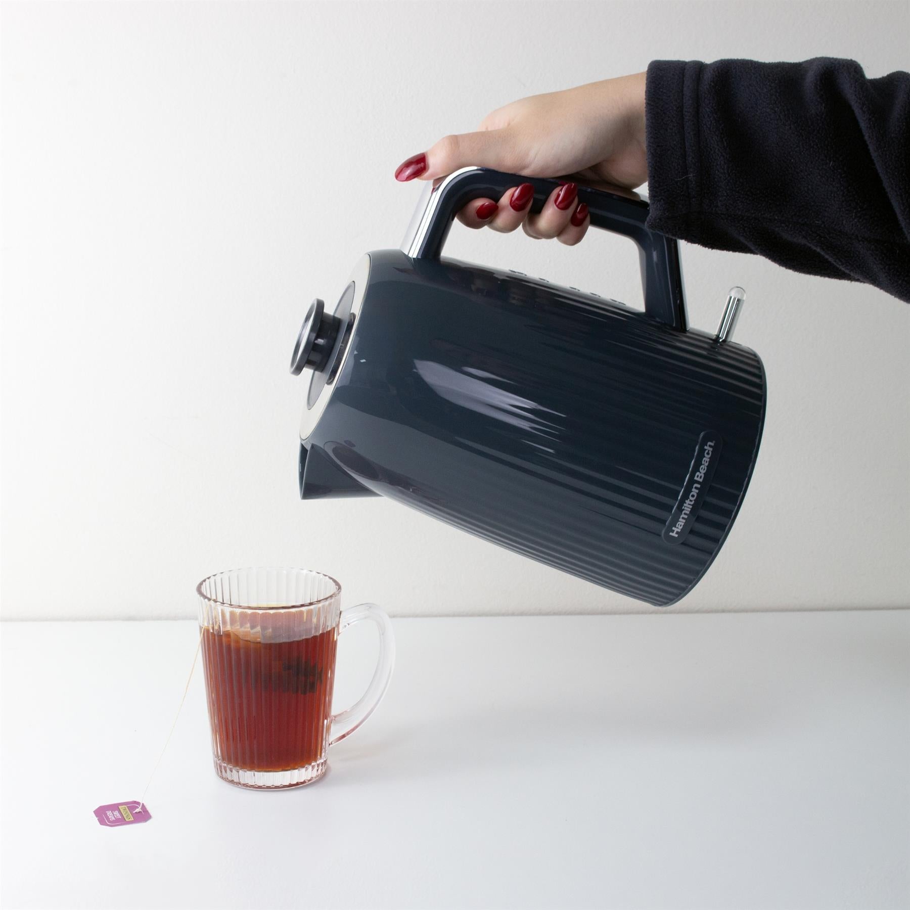Miami Kettle & Toaster Set - Charcoal Grey
