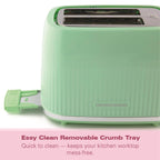 Hamilton Beach Miami 2 Slice Toaster Mojito Mint - Hamilton Beach UK