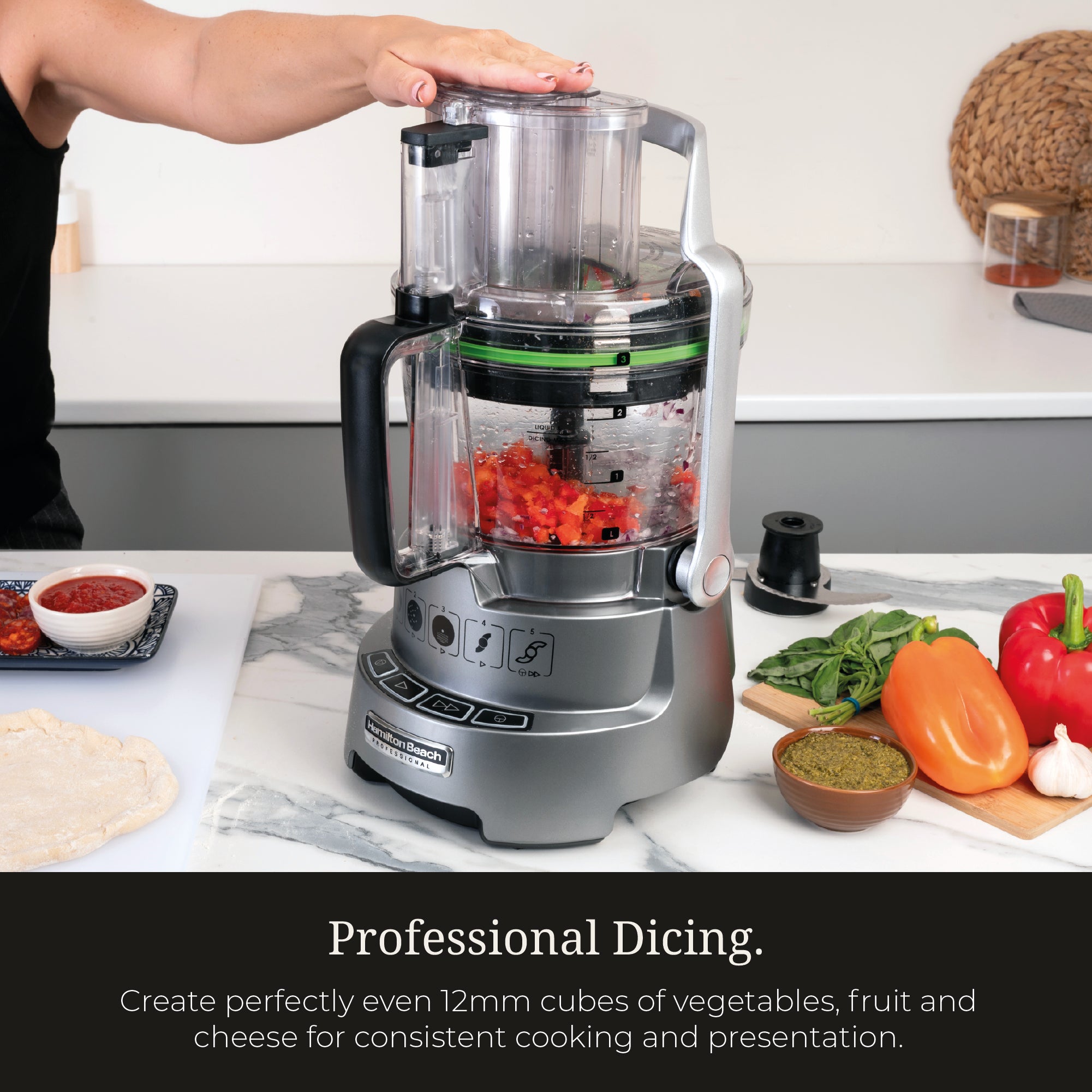 Hamilton Beach Professional 3L Food Processor with Dicing