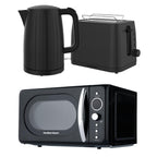 Hamilton Beach Stealth Kettle, Toaster & 20L Retro Microwave Set - Black