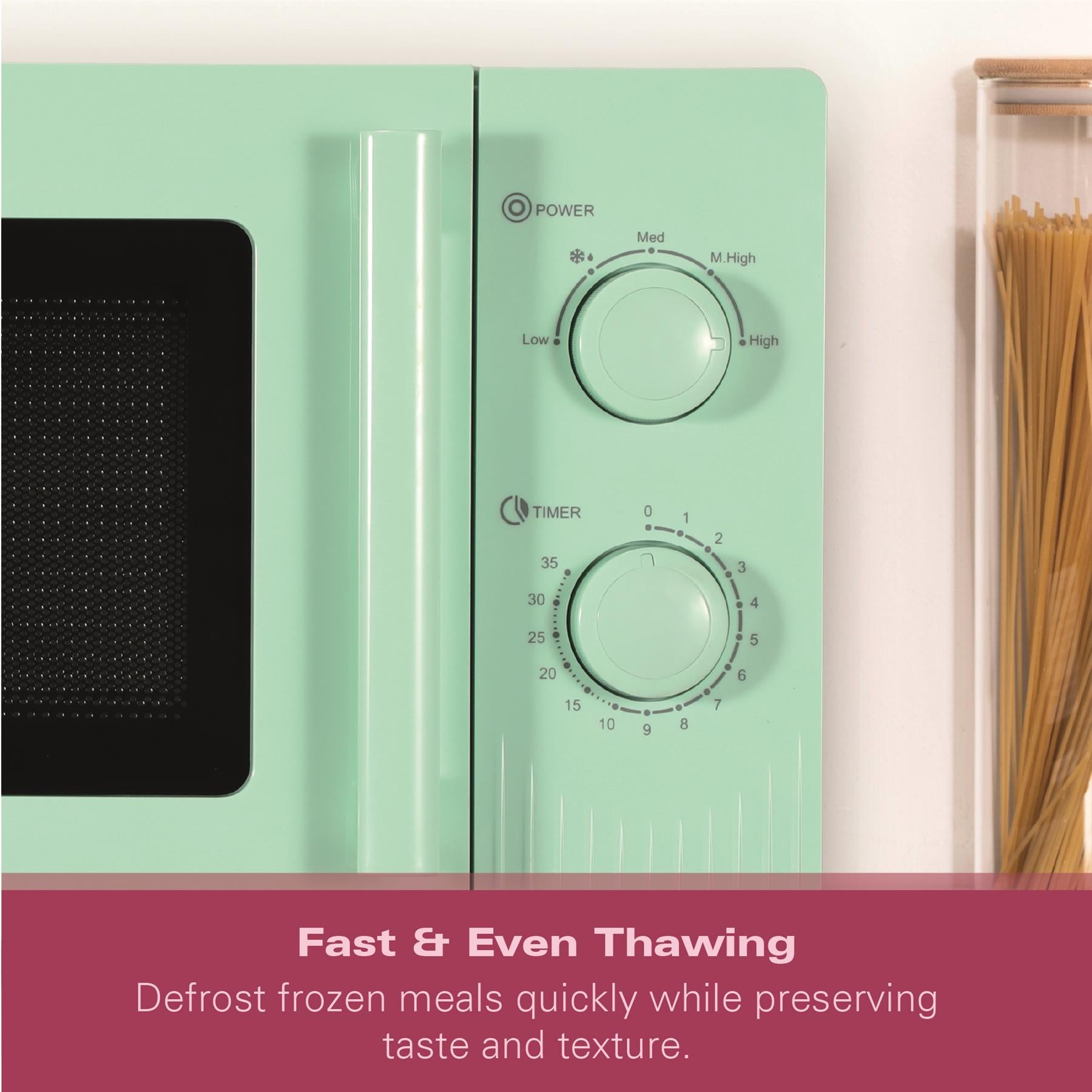 Hamilton Beach Miami Manual 800W Microwave - Mojito Mint