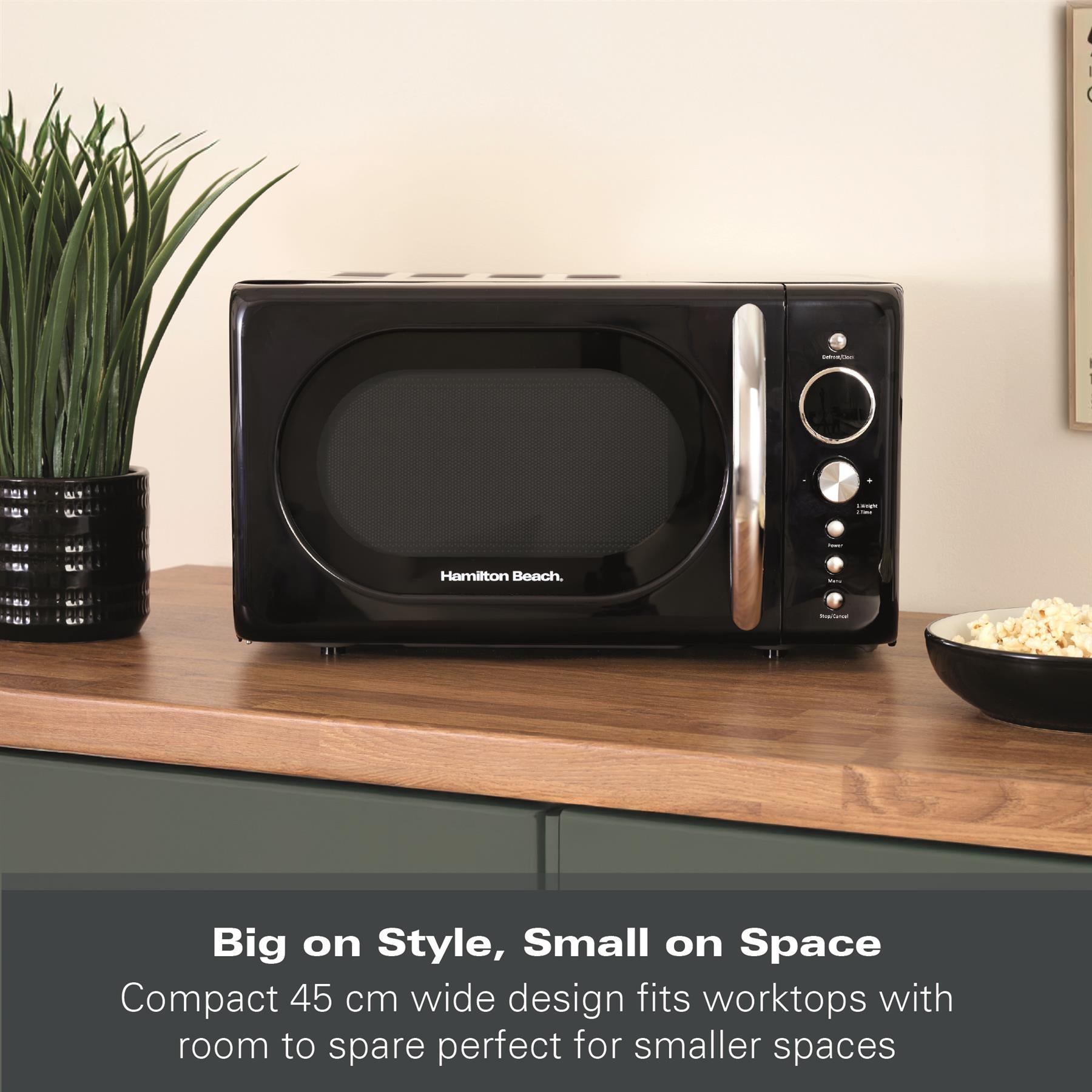 Hamilton Beach 20L Retro Black Microwave