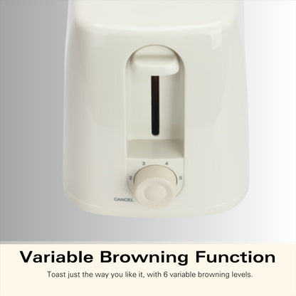 Hamilton Beach Essential 2 Slice Cream Plastic Toaster