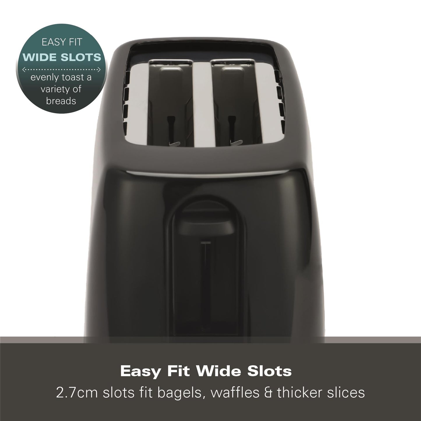 Hamilton Beach Essential 2 Slice Black Plastic Toaster