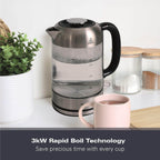 Hamilton Beach Liberty 1.7L Ribbed Glass Kettle - Hamilton Beach UK