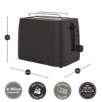 Hamilton Beach Stealth 2 Slice Textured Toaster - Matte Black - Hamilton Beach UK