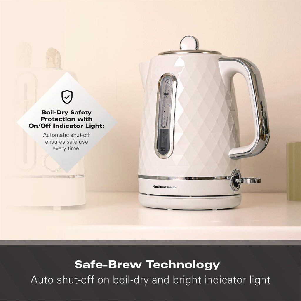 Hamilton Beach Diamond 1.7L Kettle White