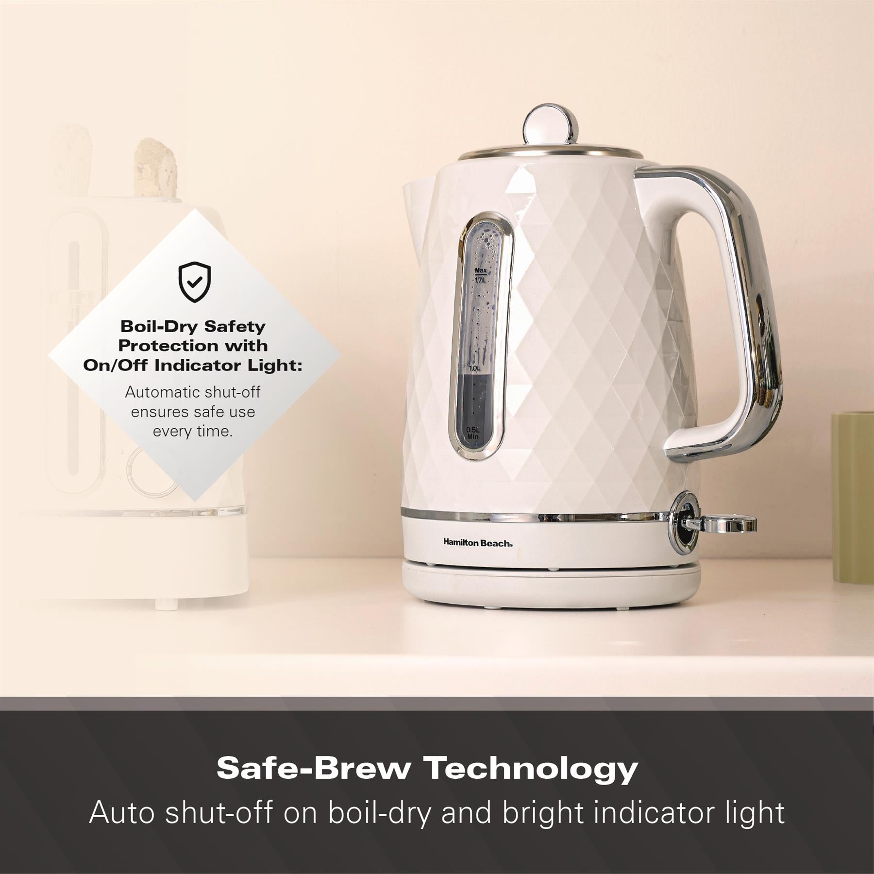 Hamilton Beach Diamond 1.7L Kettle White