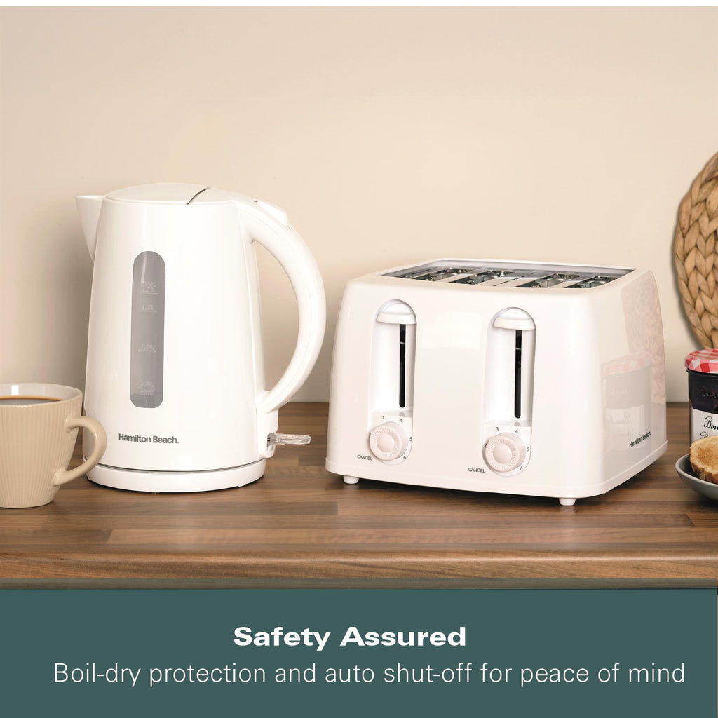 Hamilton Beach Essentials 1.7L Rapid Boil Kettle White