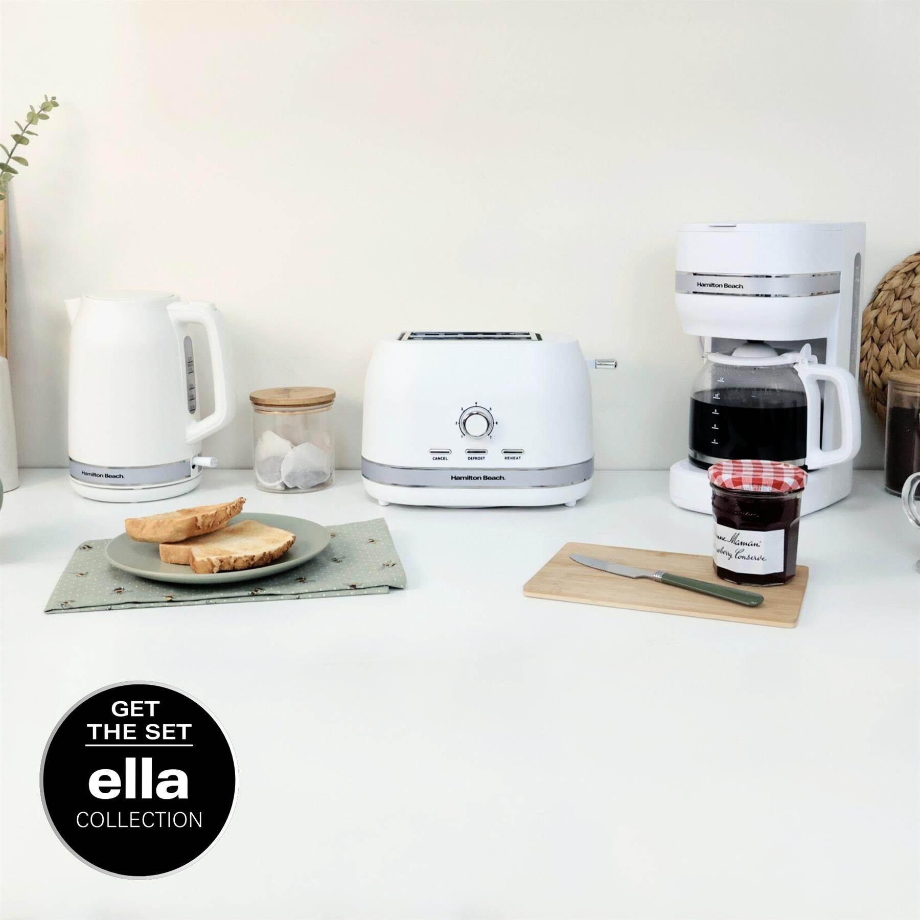 Hamilton Beach Ella 2 Slice Toaster - Matte White - Hamilton Beach UK