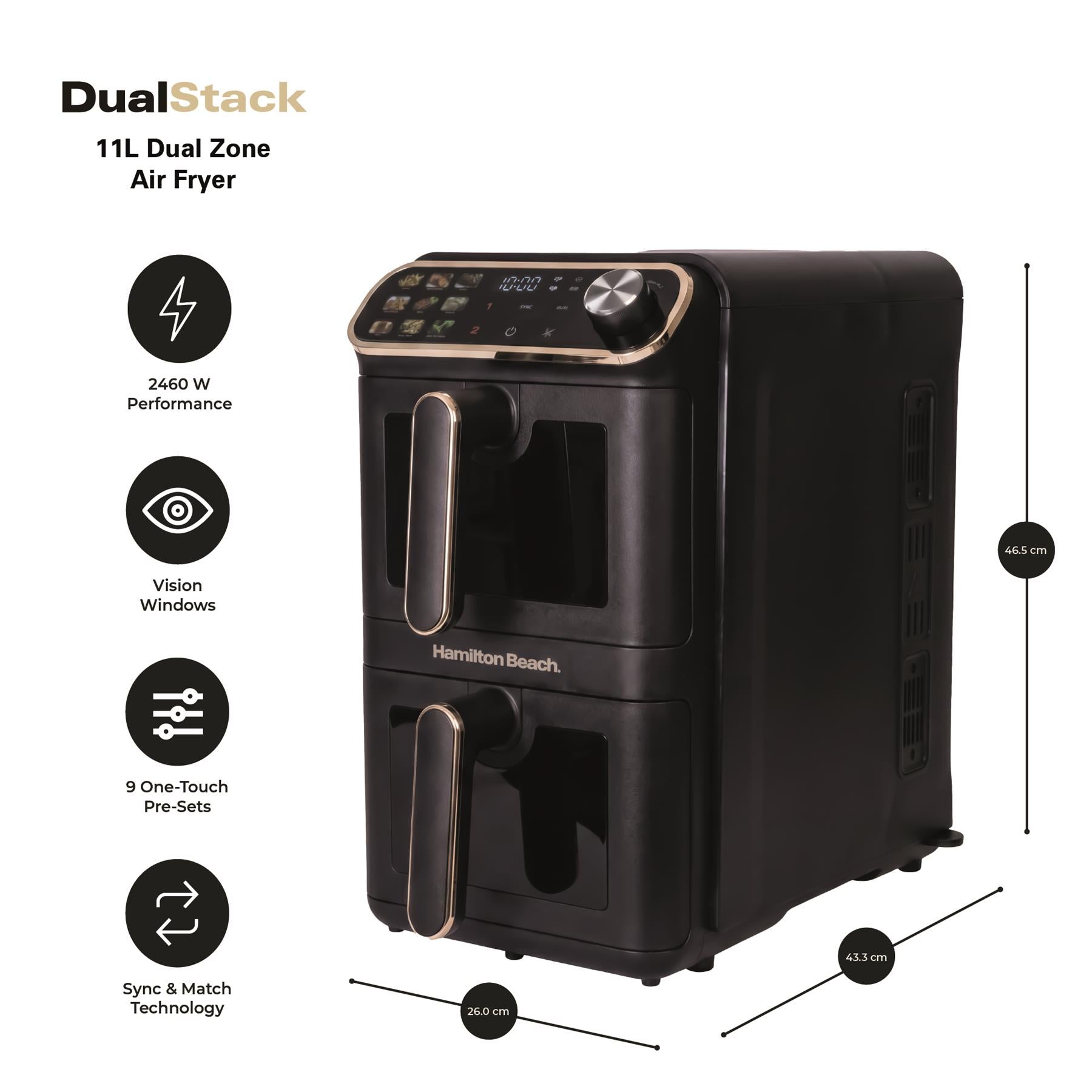 Hamilton Beach DualStack 11L Smart Air Fryer