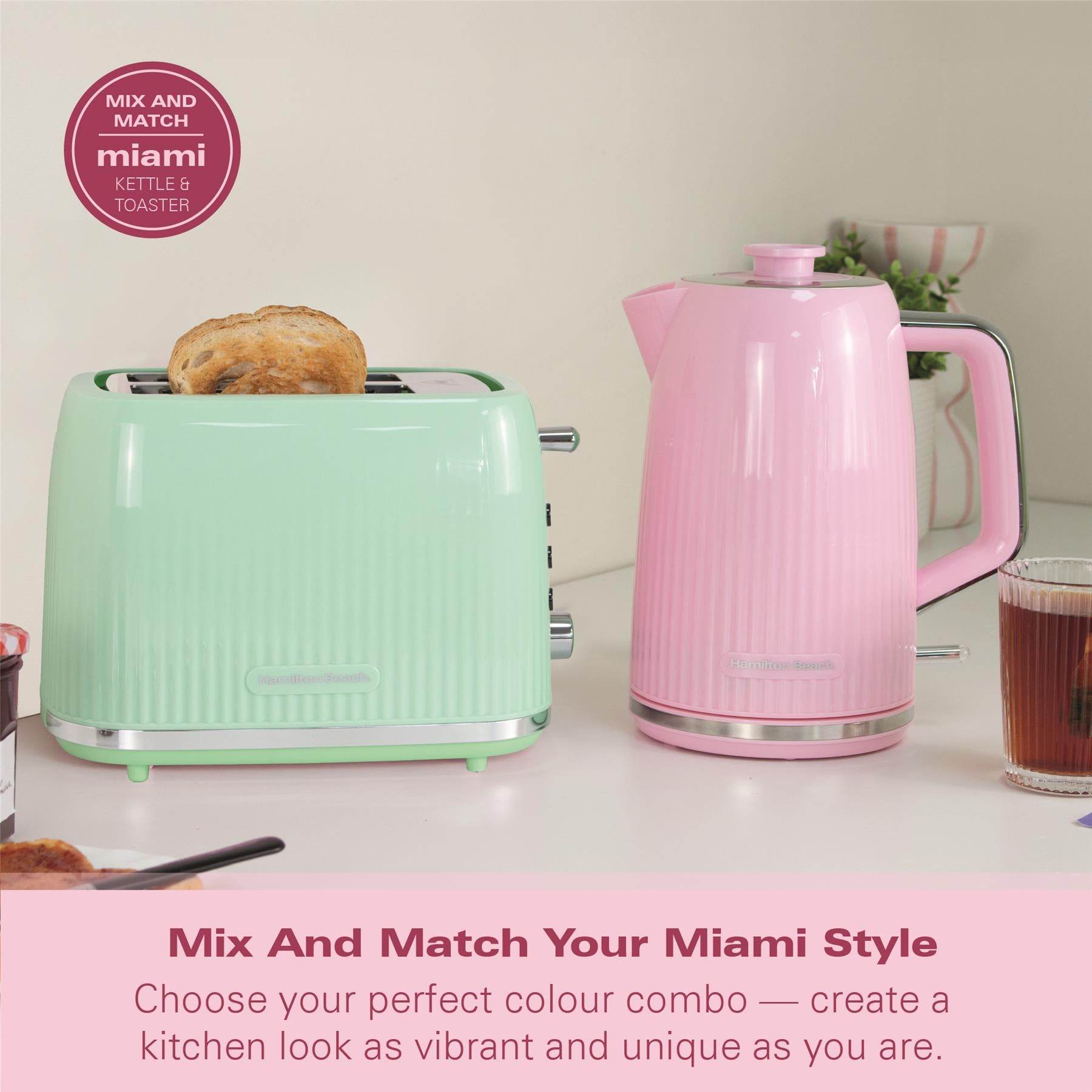 Hamilton Beach Miami 2 Slice Toaster Mojito Mint - Hamilton Beach UK