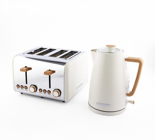 Hamilton Beach Scandi Kettle & Toaster Set - Cream