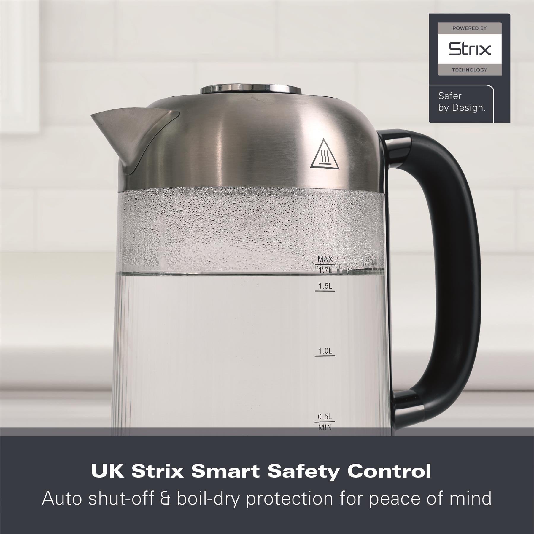 Hamilton Beach Liberty 1.7L Ribbed Glass Kettle