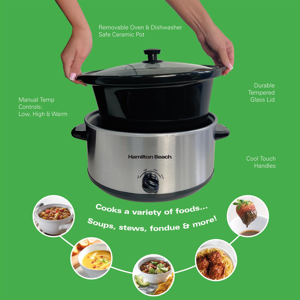 The Comfort Cook 3.5L Slow Cooker - Silver