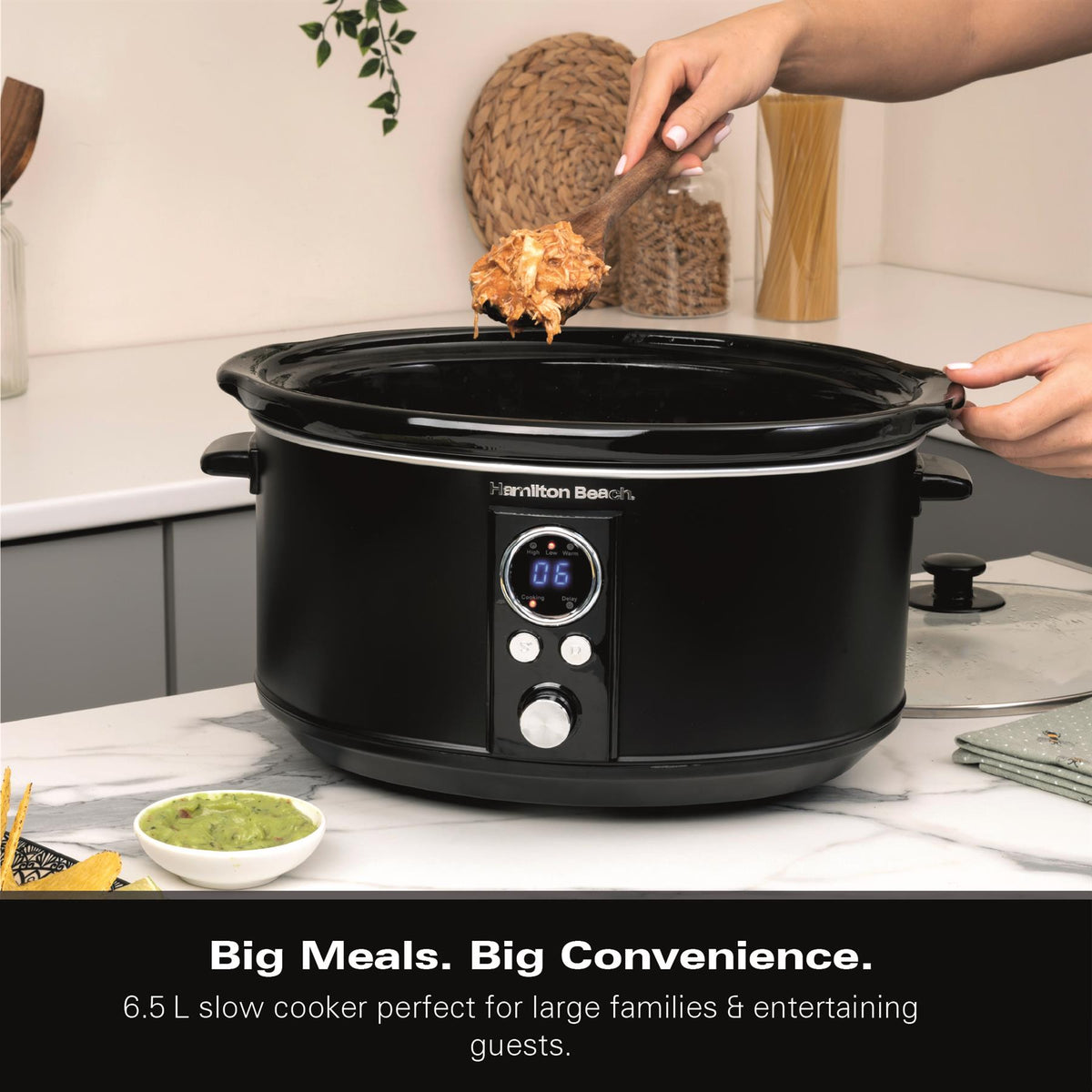 Hamilton Beach 6.5L Digital Slow Cooker - Black