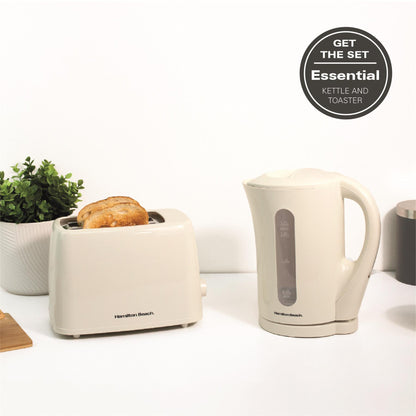 Hamilton Beach Essential 1.7L Cream Plastic Kettle