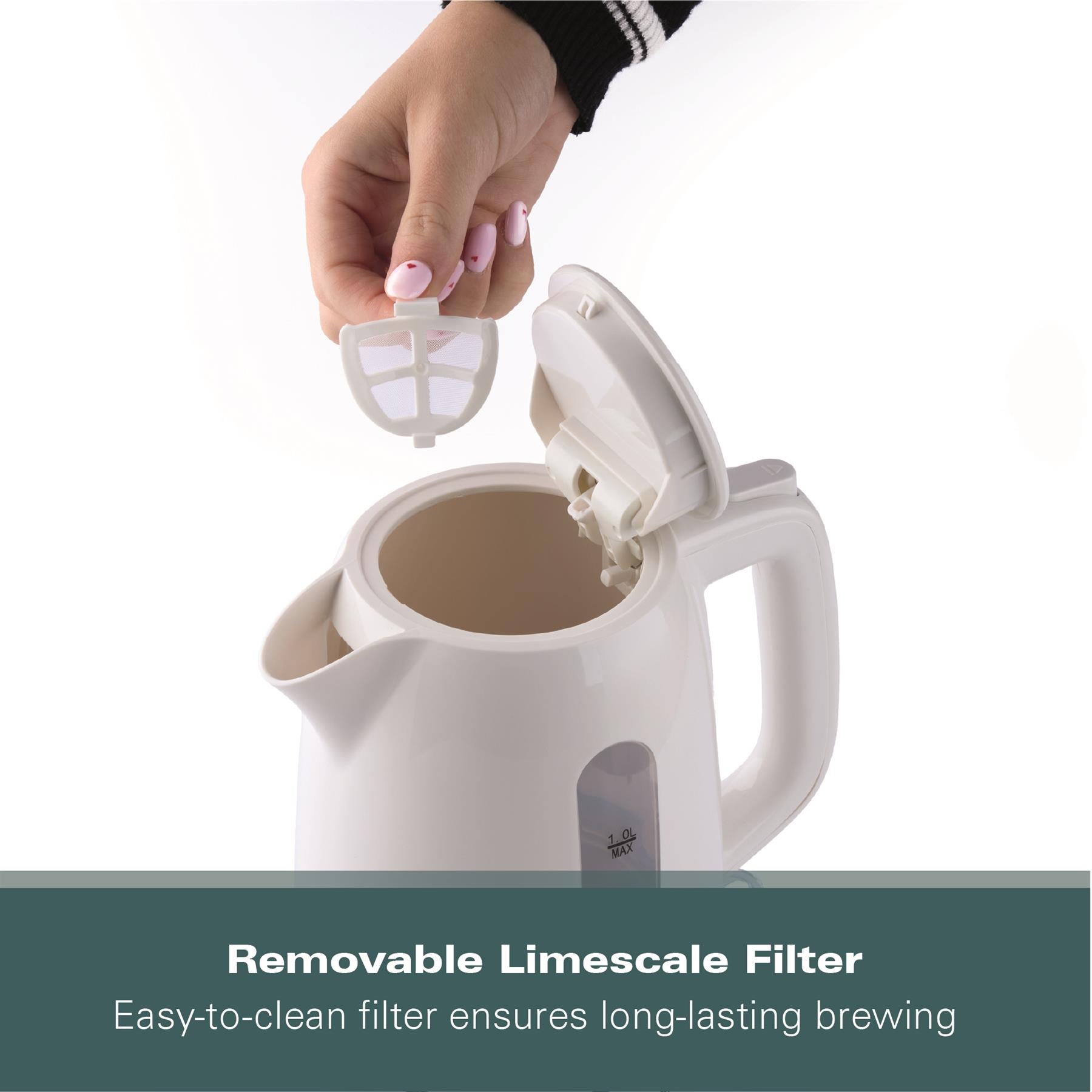 Compact 1L Kettle - White