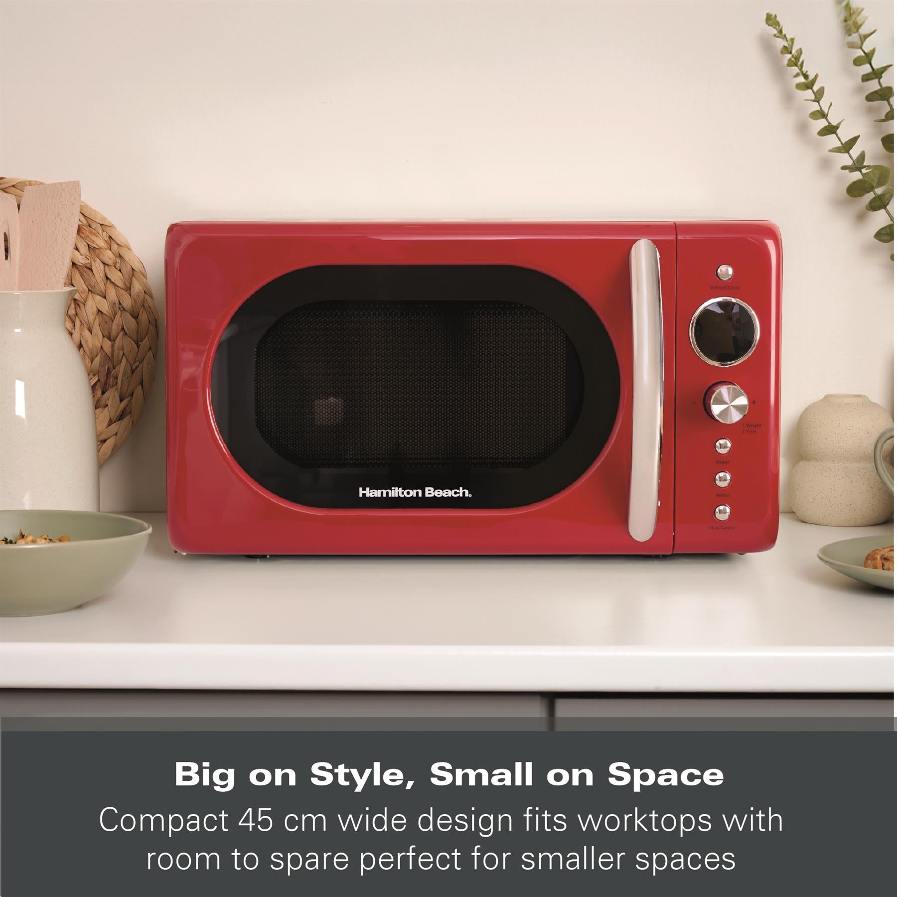 Hamilton Beach 20L Retro Red Microwave