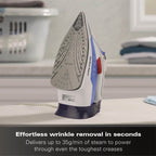 Hamilton Beach Pro SteamMax 3000w Steam Iron - White & Blue - Hamilton Beach UK