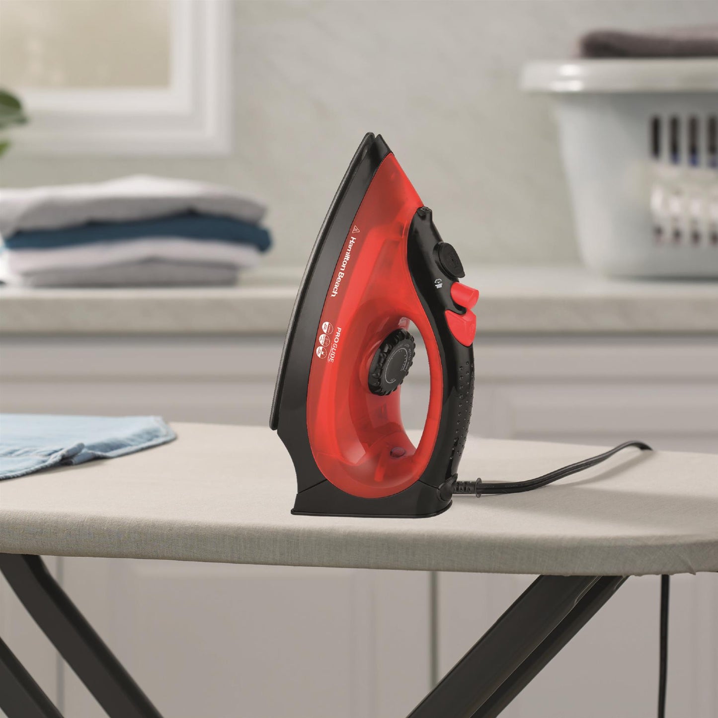 Hamilton Beach ProGlide 2200W Corded Steam Iron - Red & Black