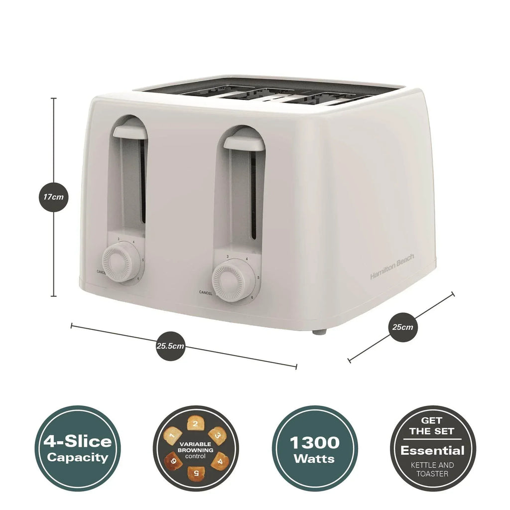 Toaster Essential Essentials Kettle & Toaster Set - White | Rapid Boil | 4 Slice ...