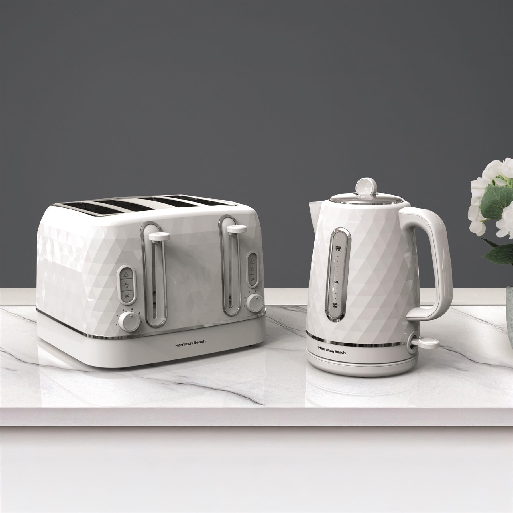Hamilton Beach Diamond 4 Slice Toaster White