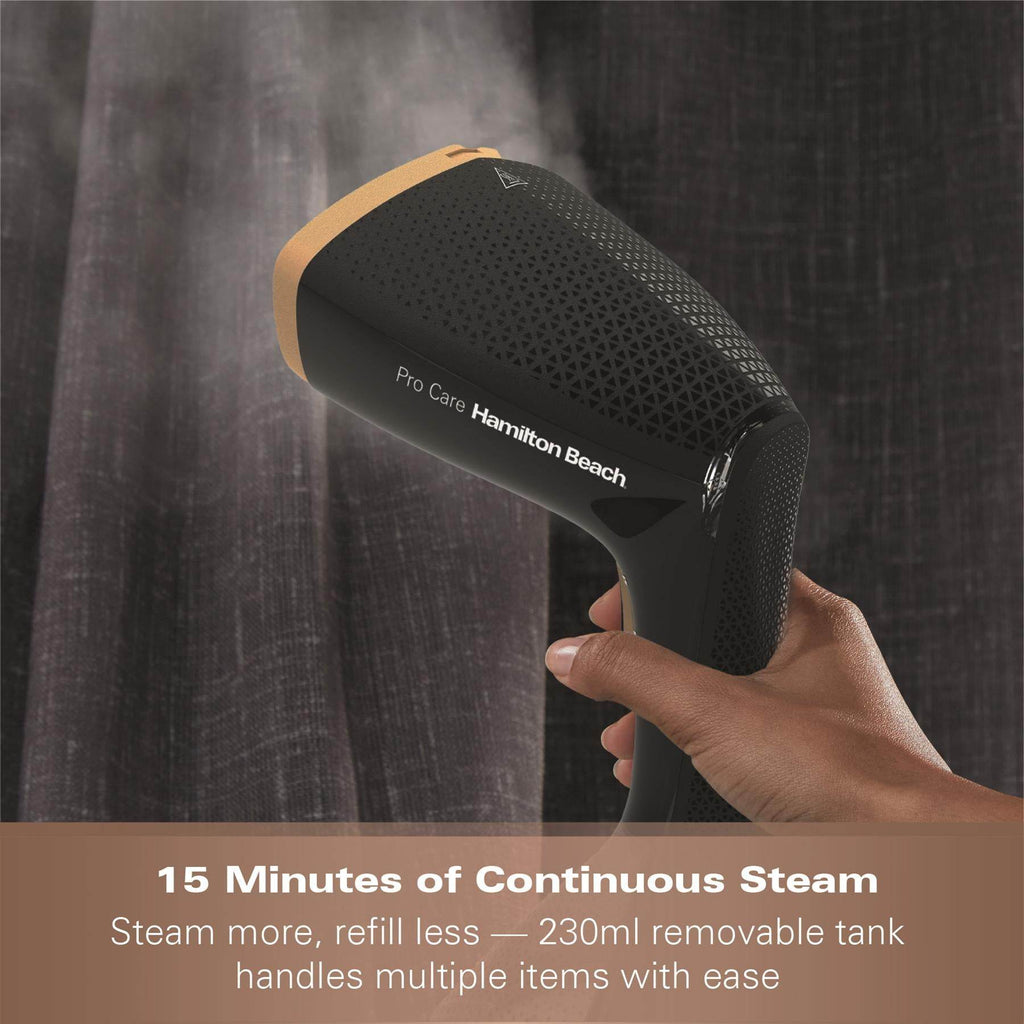 Hamilton Beach ProCare Handheld Garment Steamer - Black & Bronze - Hamilton Beach UK