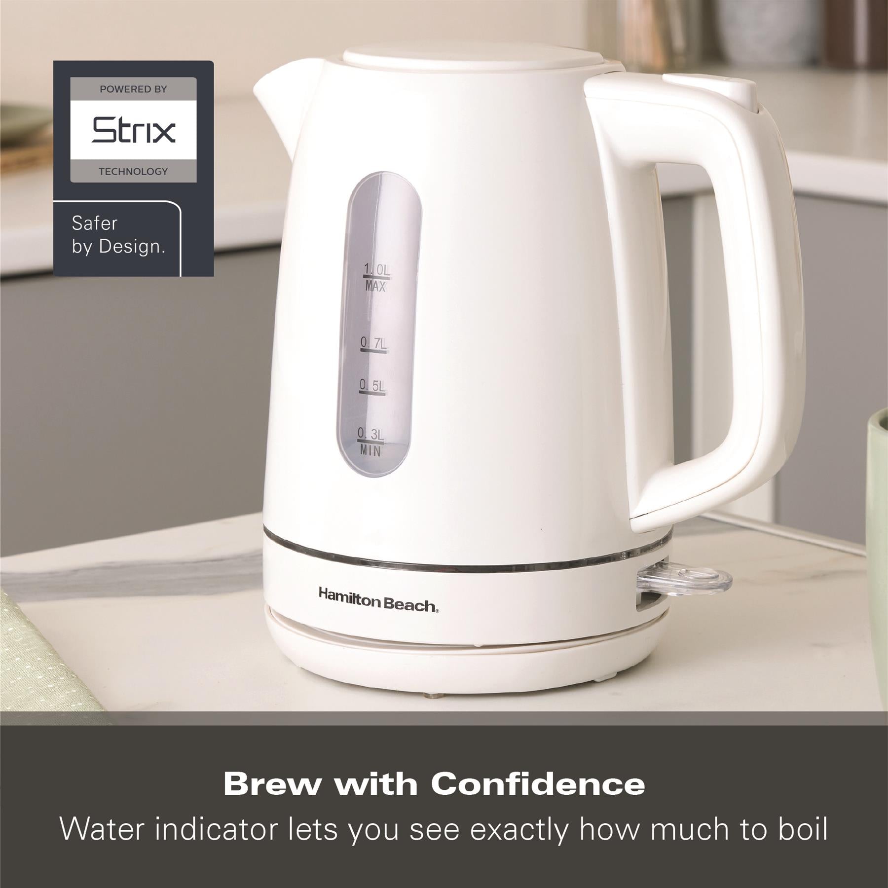 Compact 1L Kettle - White