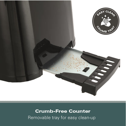 Hamilton Beach Essential 2 Slice Black Plastic Toaster