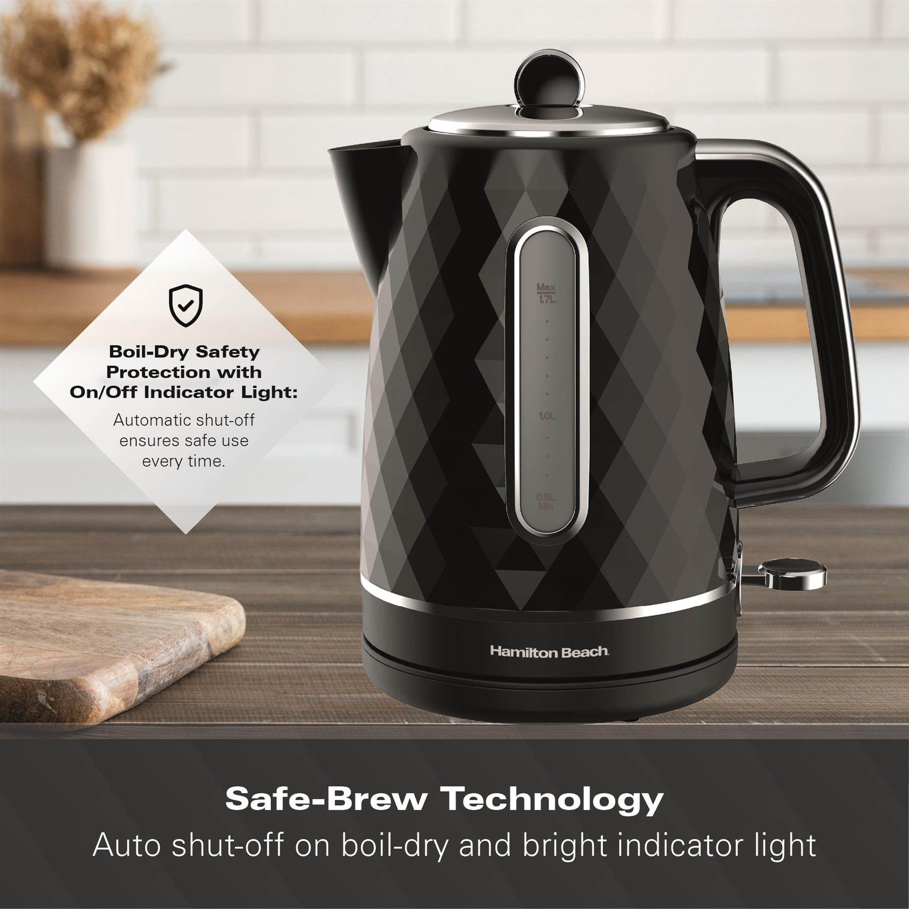Hamilton Beach Diamond 1.7L Kettle - Black - Hamilton Beach UK