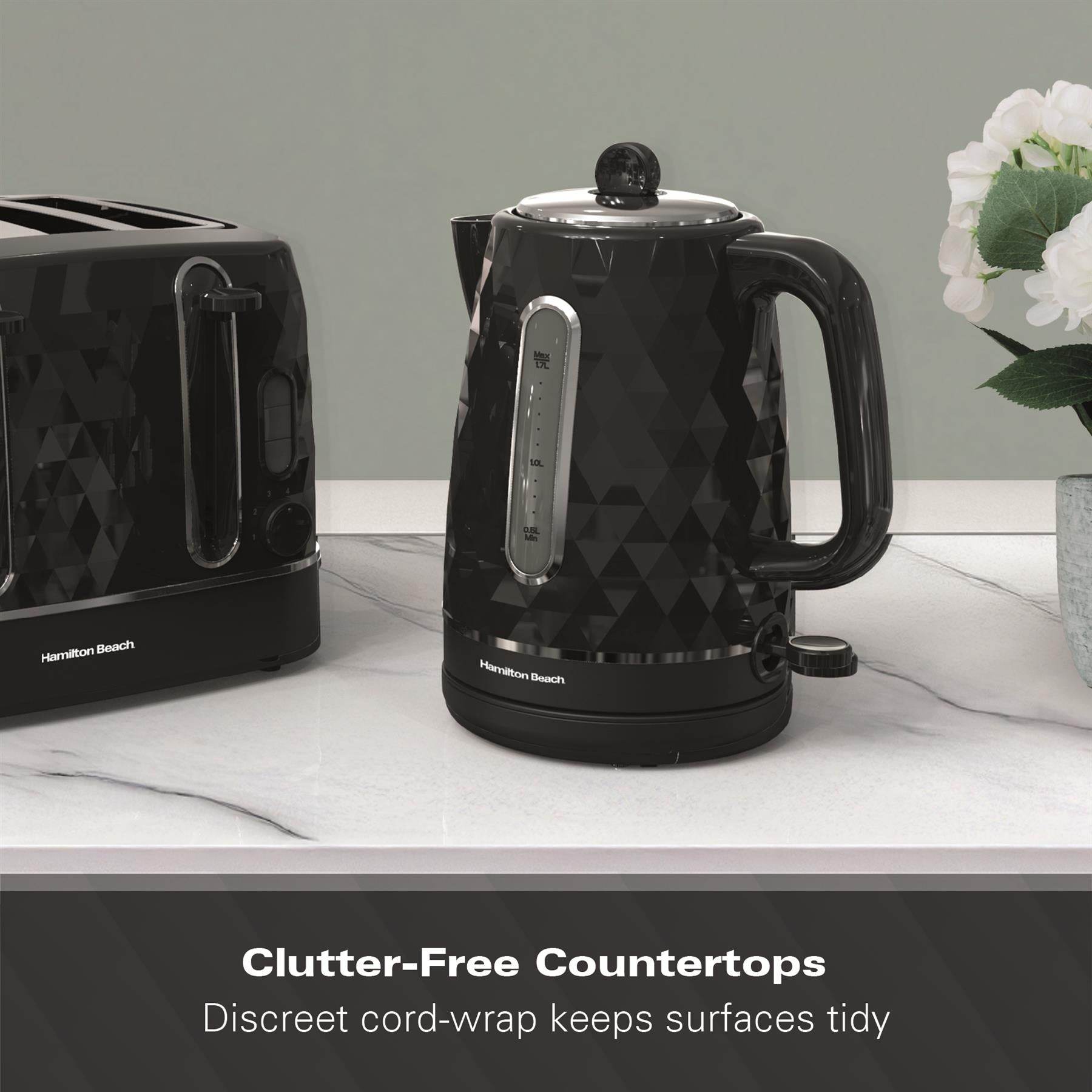 Hamilton Beach Diamond 1.7L Kettle - Black - Hamilton Beach UK