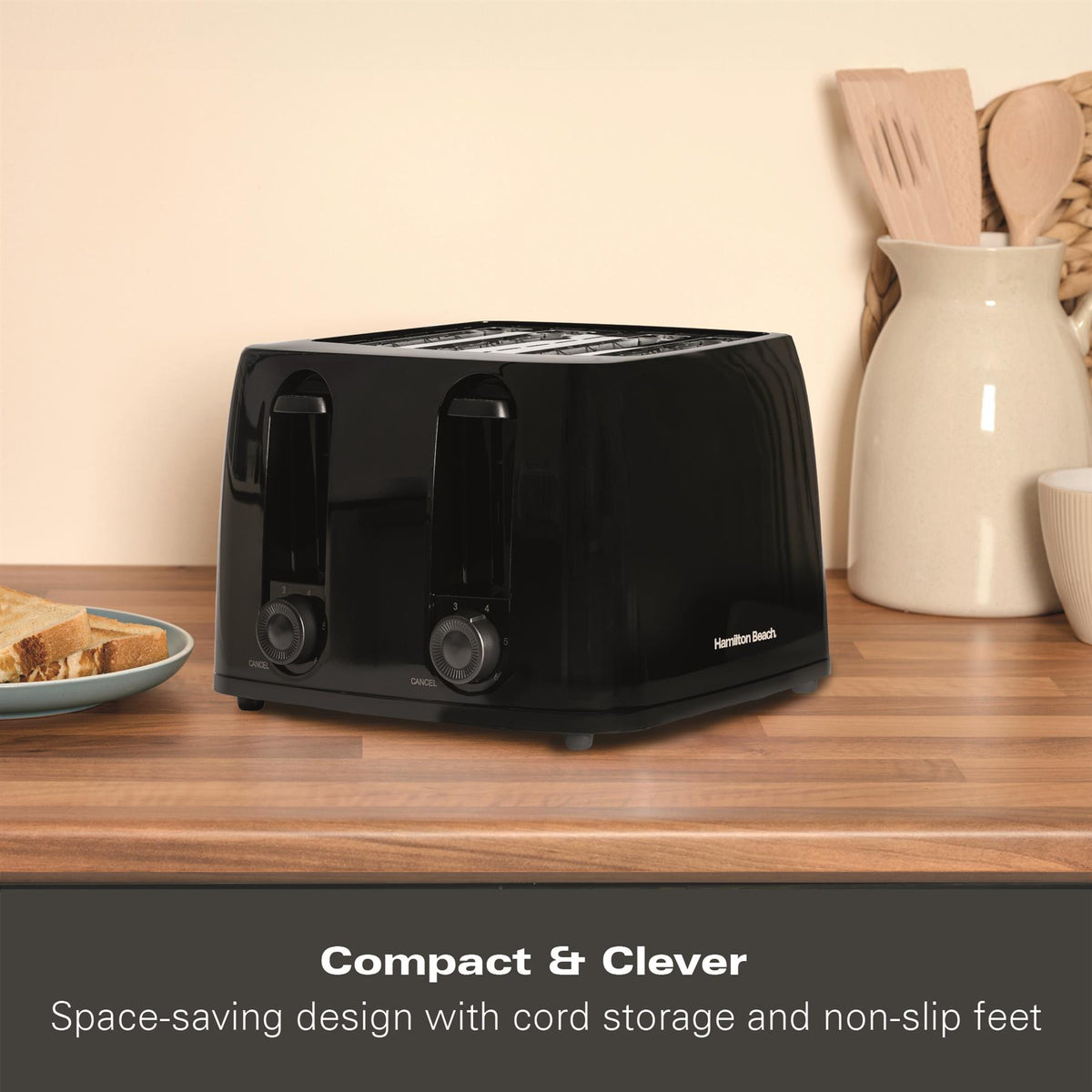 Hamilton Beach Essential 4 Slice Plastic Toaster