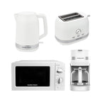 Hamilton Beach Ella Kettle, Toaster, Microwave & Coffee Machine Set - White - Hamilton Beach UK