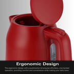 Hamilton Beach Ella 1.7L Kettle - Matte Red - Hamilton Beach UK