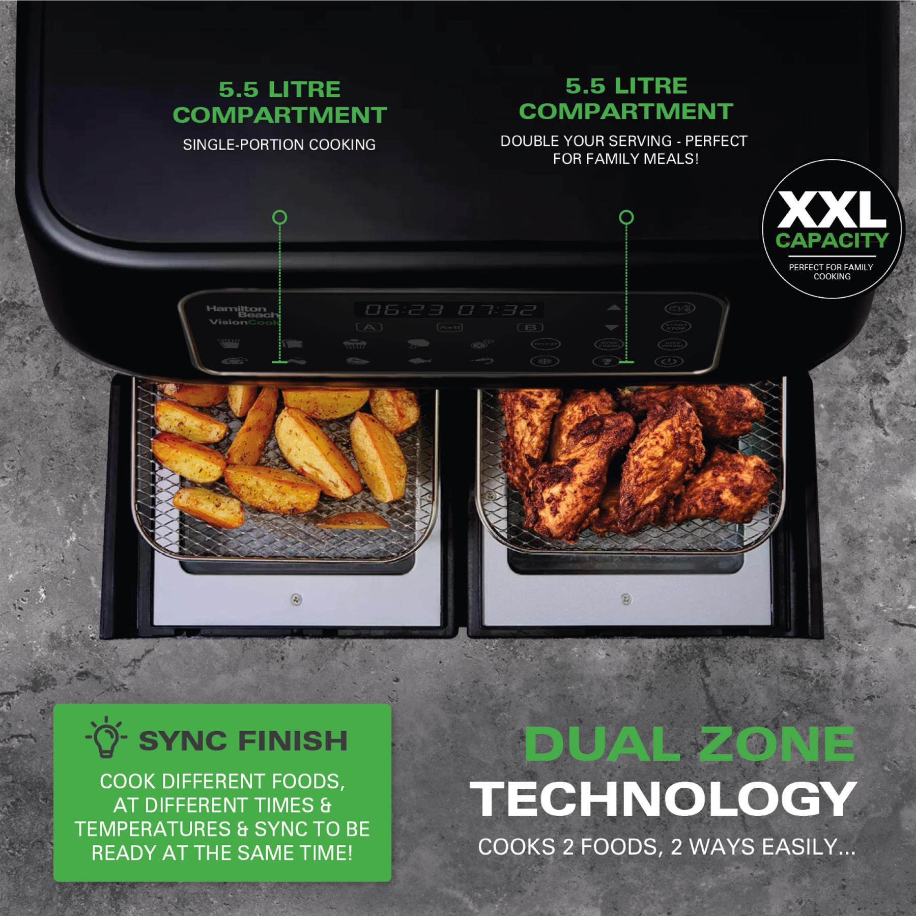 Hamilton Beach VisionCook 11L Dual Air Fryer Oven
