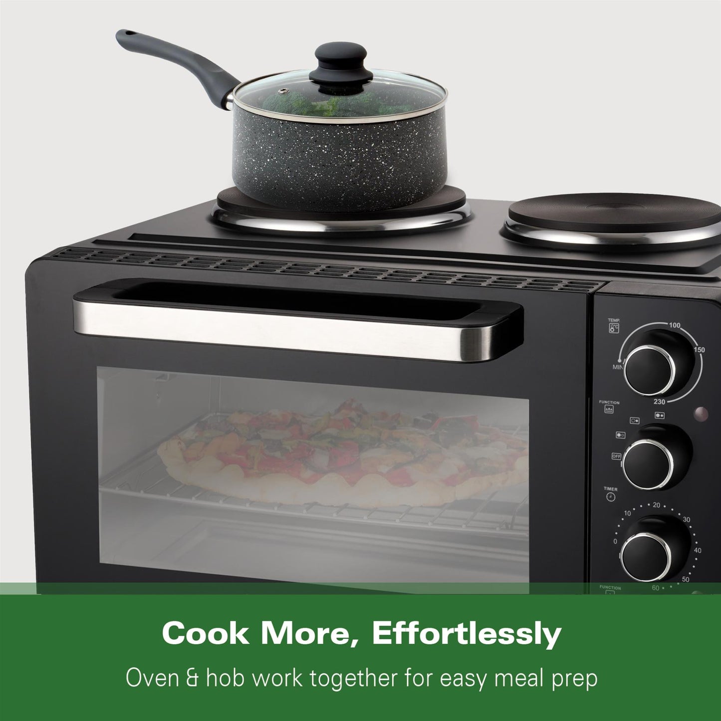 Hamilton Beach 28L Mini Oven with Double Hotplate