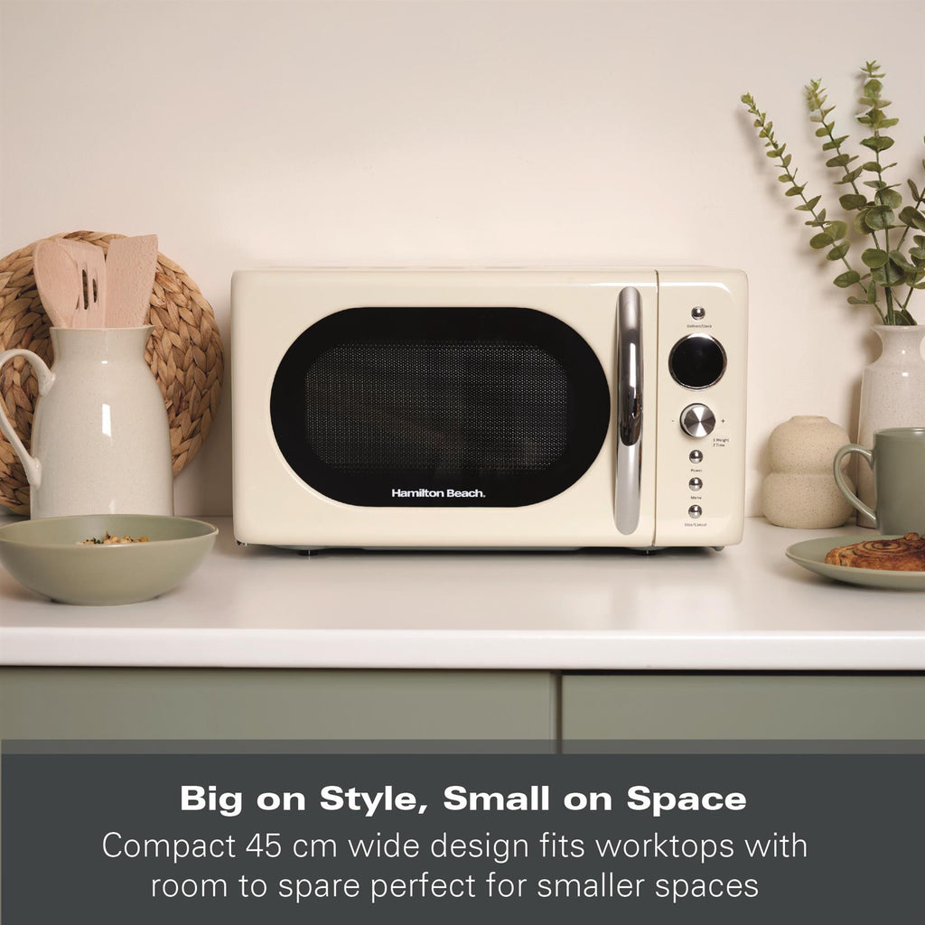 Hamilton Beach 20L Retro Cream Microwave
