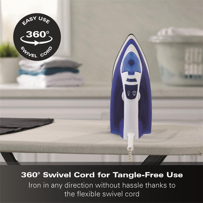 Hamilton Beach SteamMax 2200W Blue & White Steam Iron