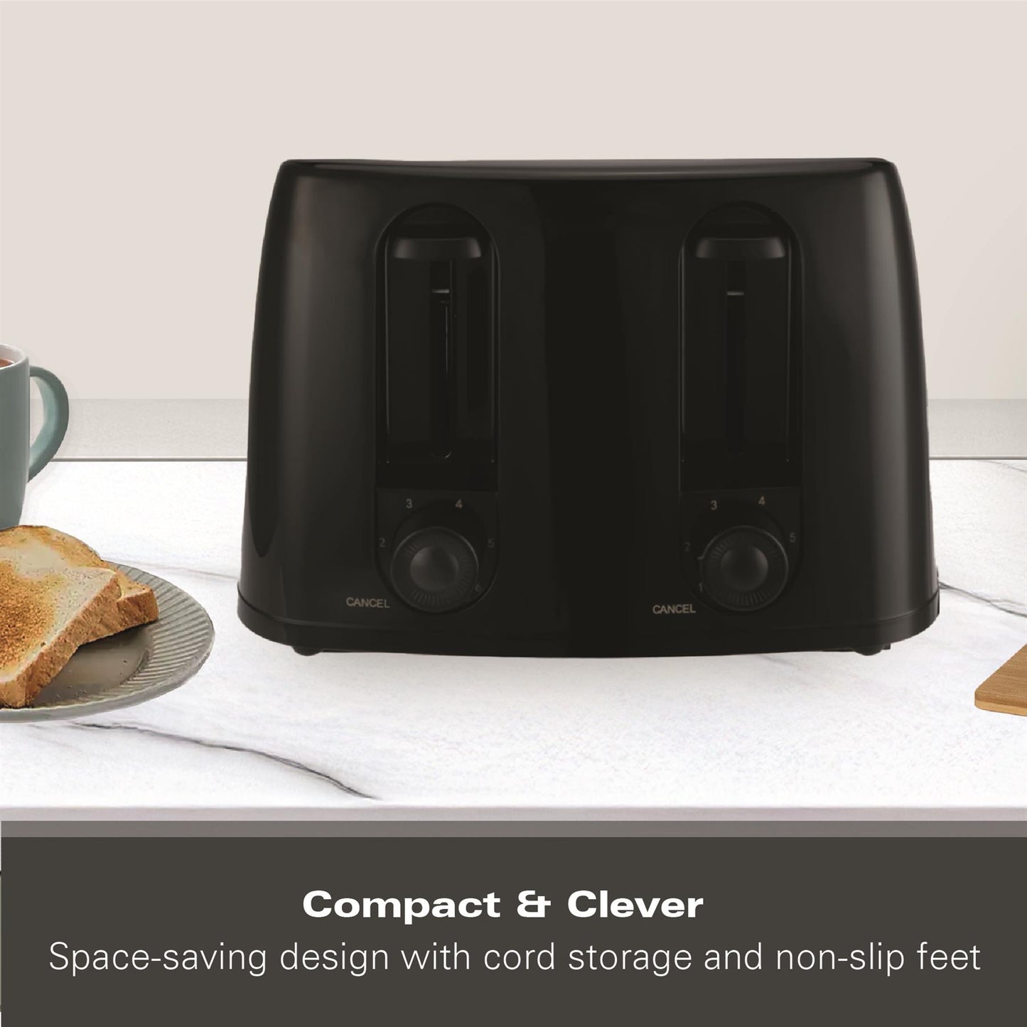 Hamilton Beach Essentials 4 Slice Toaster Black