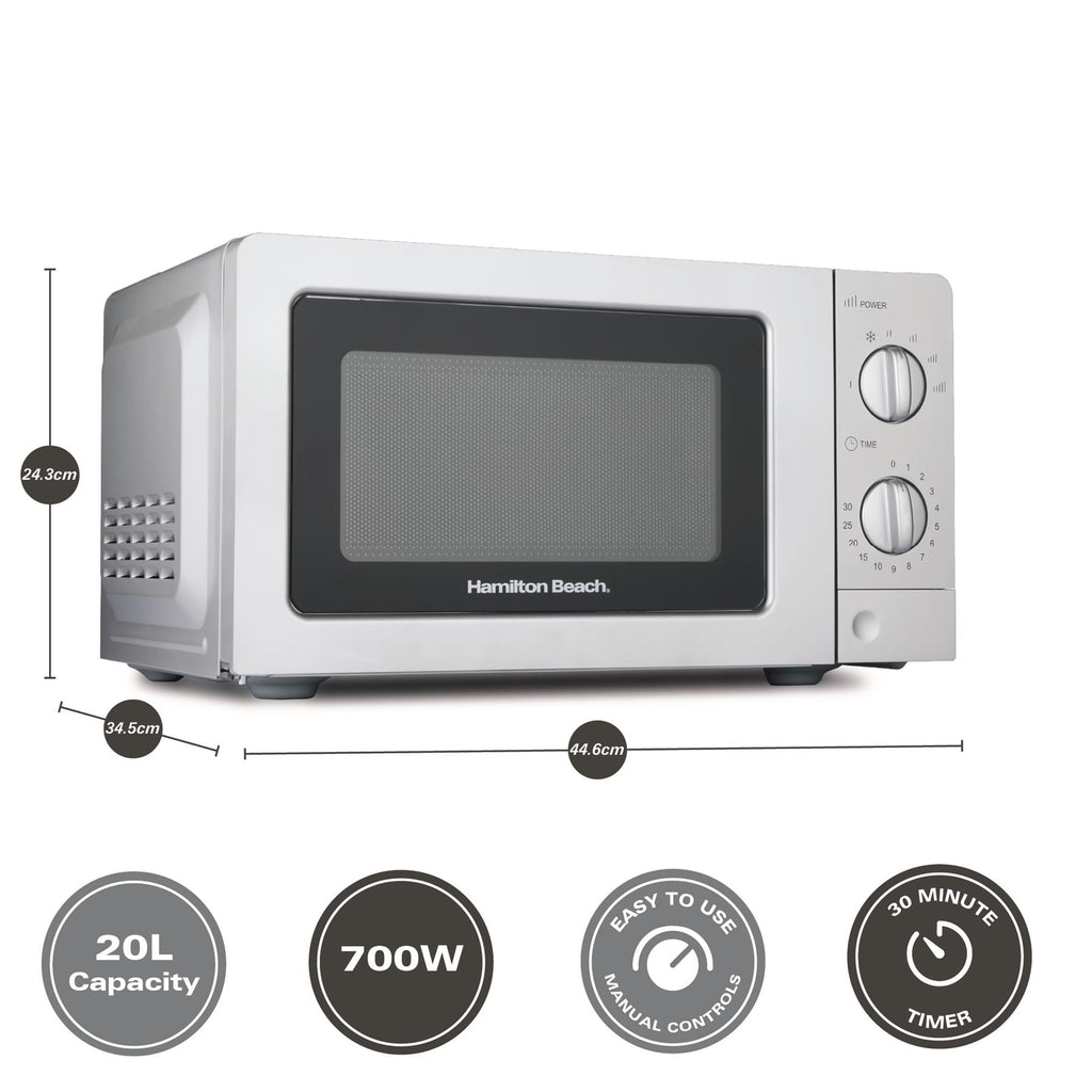 Hamilton Beach 20L Standard Silver Microwave