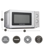 Hamilton Beach 20L Standard Silver Microwave