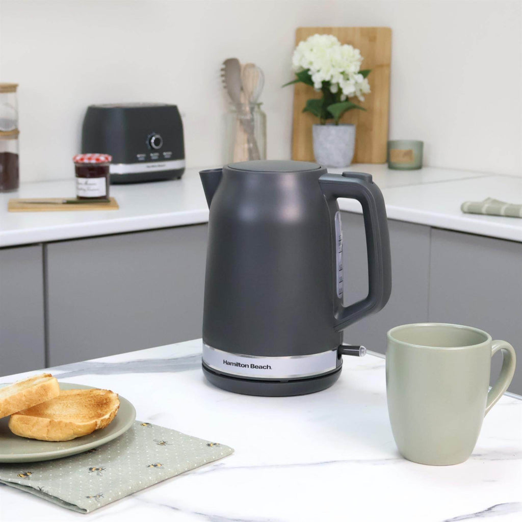 Hamilton Beach Ella Kettle & Toaster Set - Matte Charcoal - Hamilton Beach UK